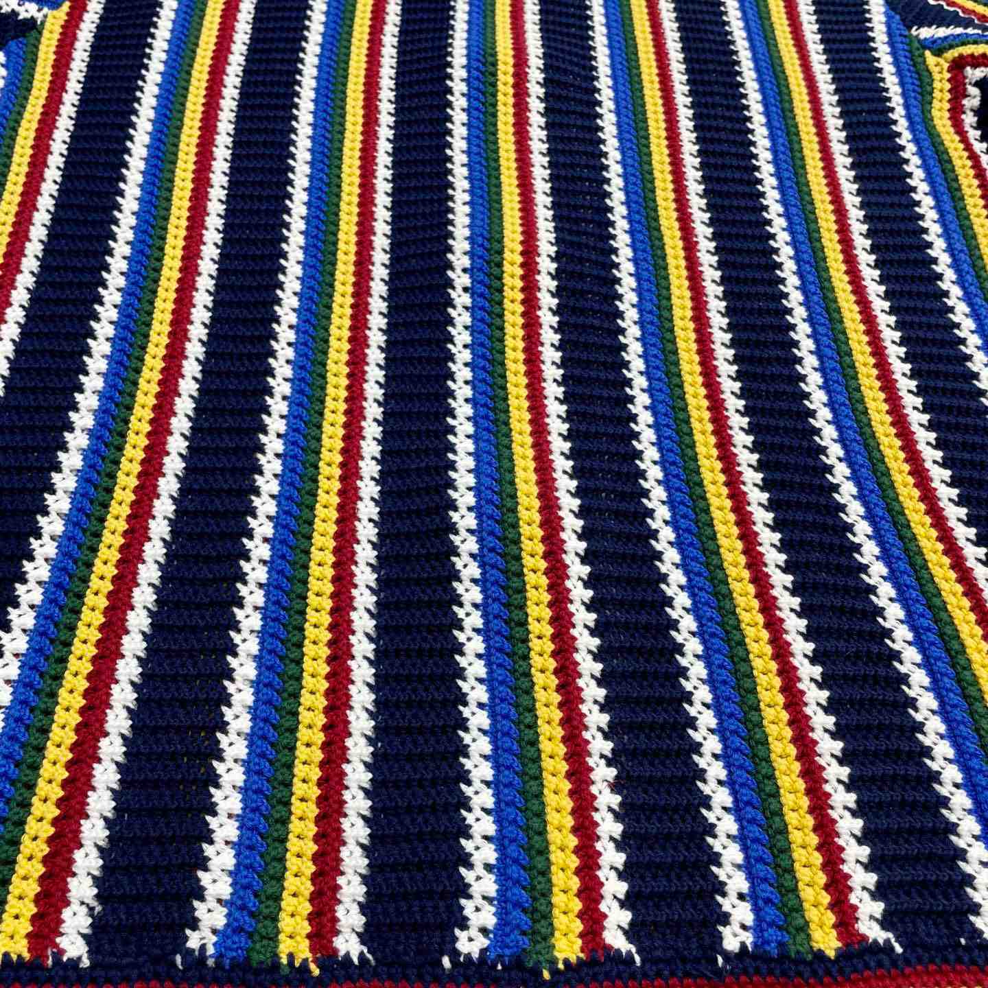 Casablanca Crochet Short Sleeve Stripe Shirt Z6023 - DesignerGu