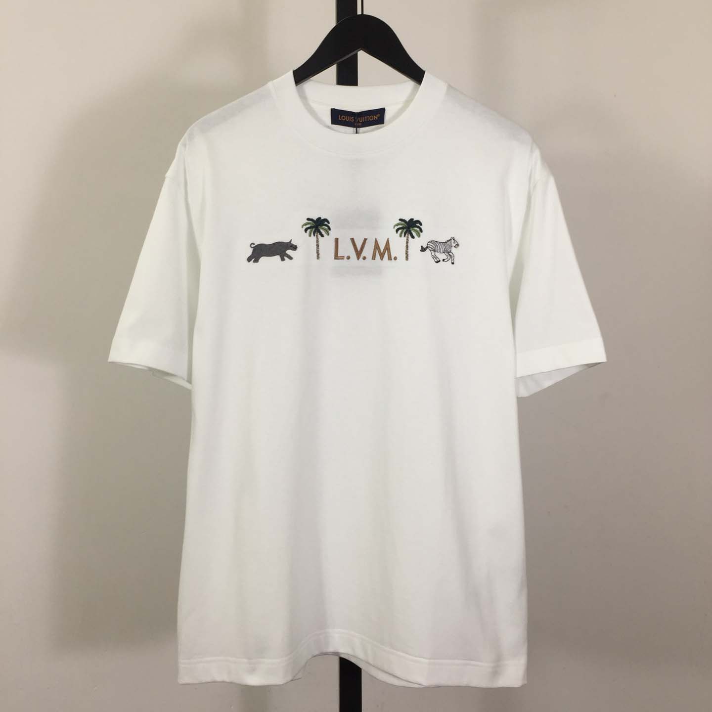 Louis Vuitton Logo Cotton T-Shirt  - DesignerGu