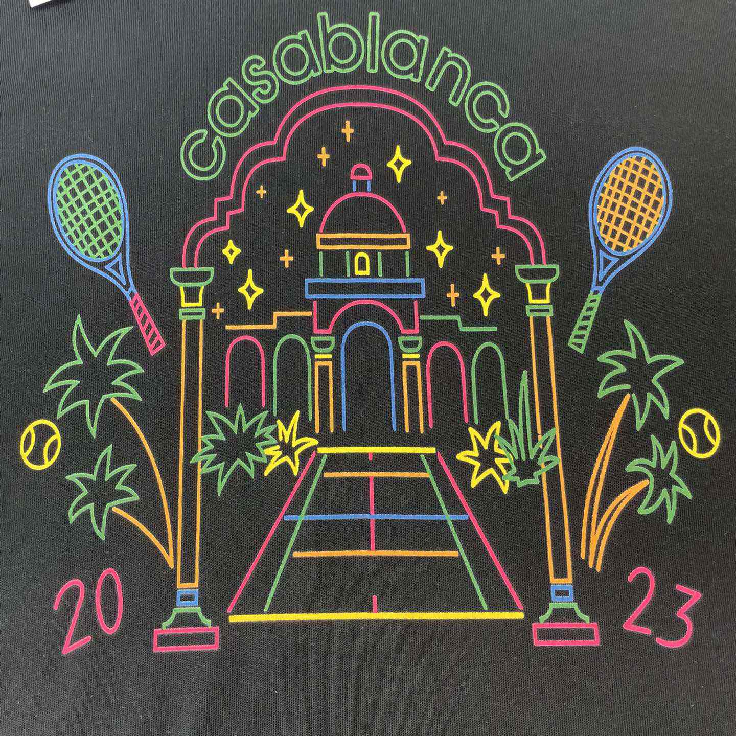 Casablanca Rainbow Crayon Temple T-Shirt CA5049 - DesignerGu