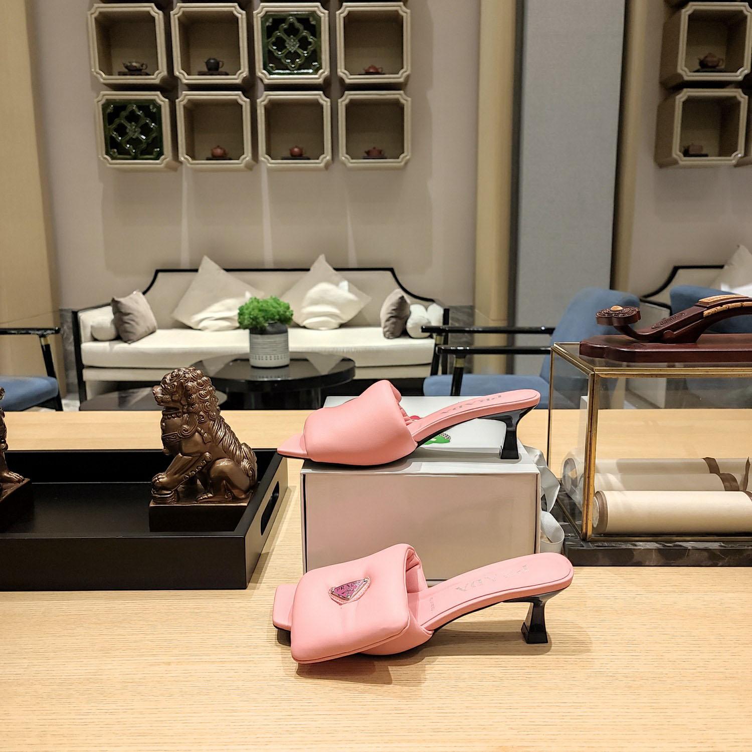 Prada Soft Padded Nappa Sandals - DesignerGu