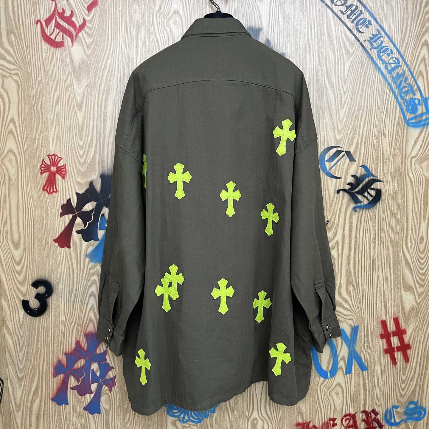 Chrome Hearts  Oversized Cross Patch Shirt - DesignerGu