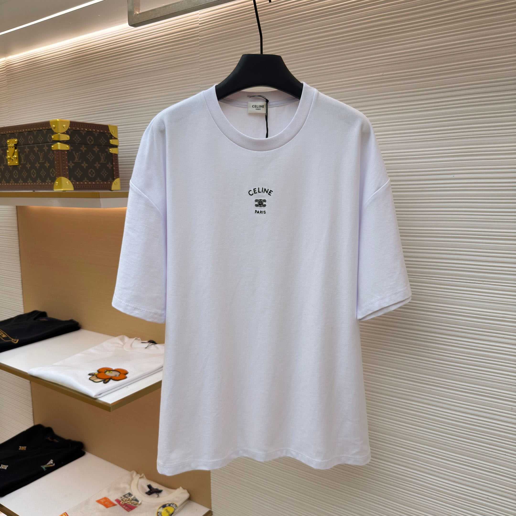 Celine   T-shirt IN Cotton Jersey - DesignerGu