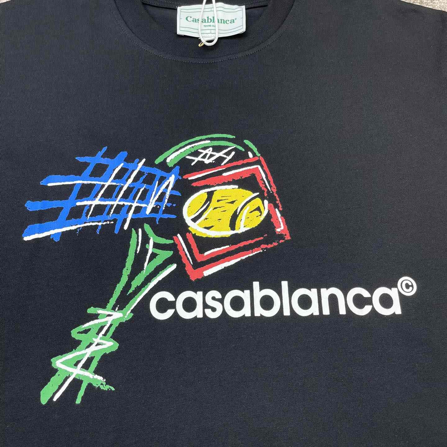 Casablanca Screen Printed T-Shirt 'Croquis De Tennis' C899 - DesignerGu
