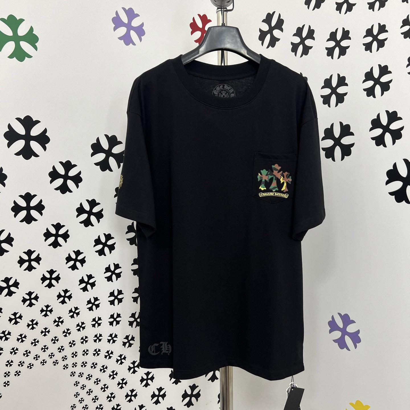 Chrome Hearts Camouflage Cemetery Cross Pocket Tee - DesignerGu