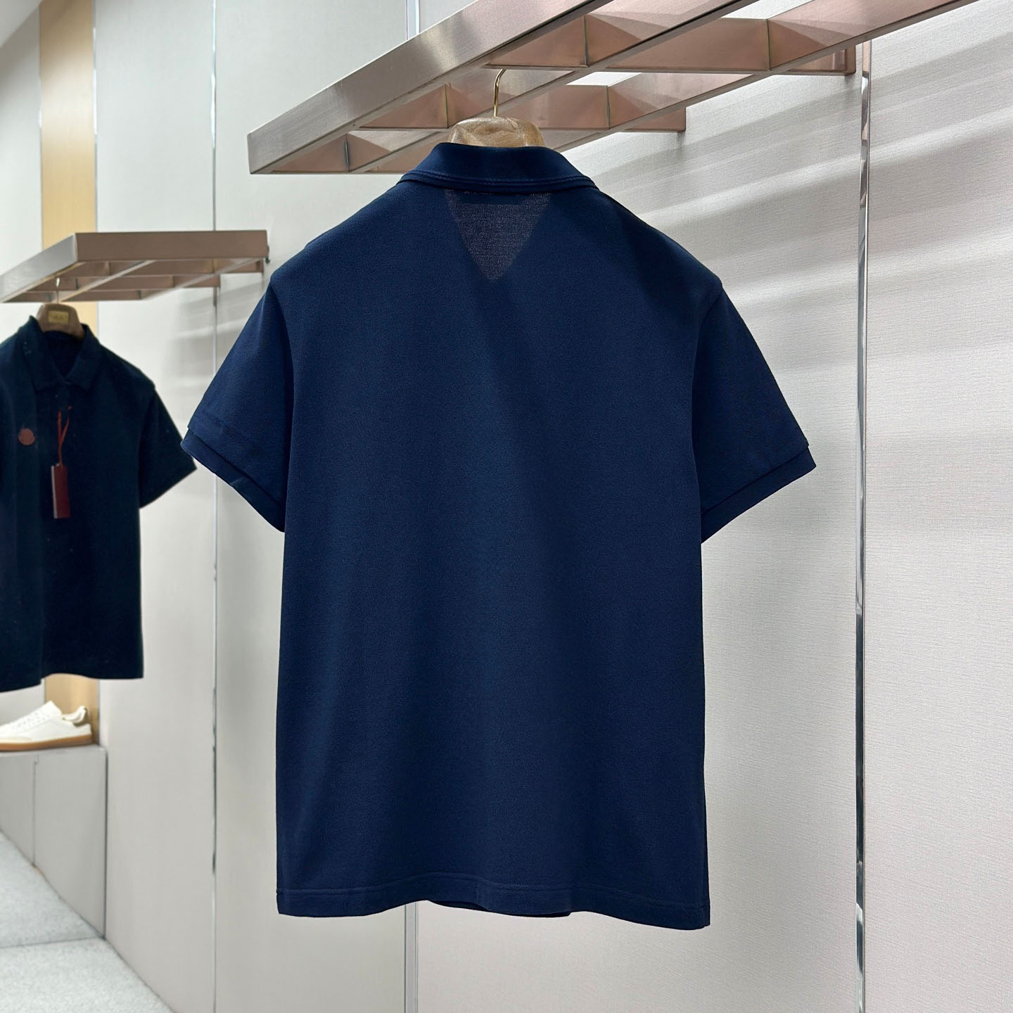Moncler Logo Cotton Piquet Polo Shirt - DesignerGu