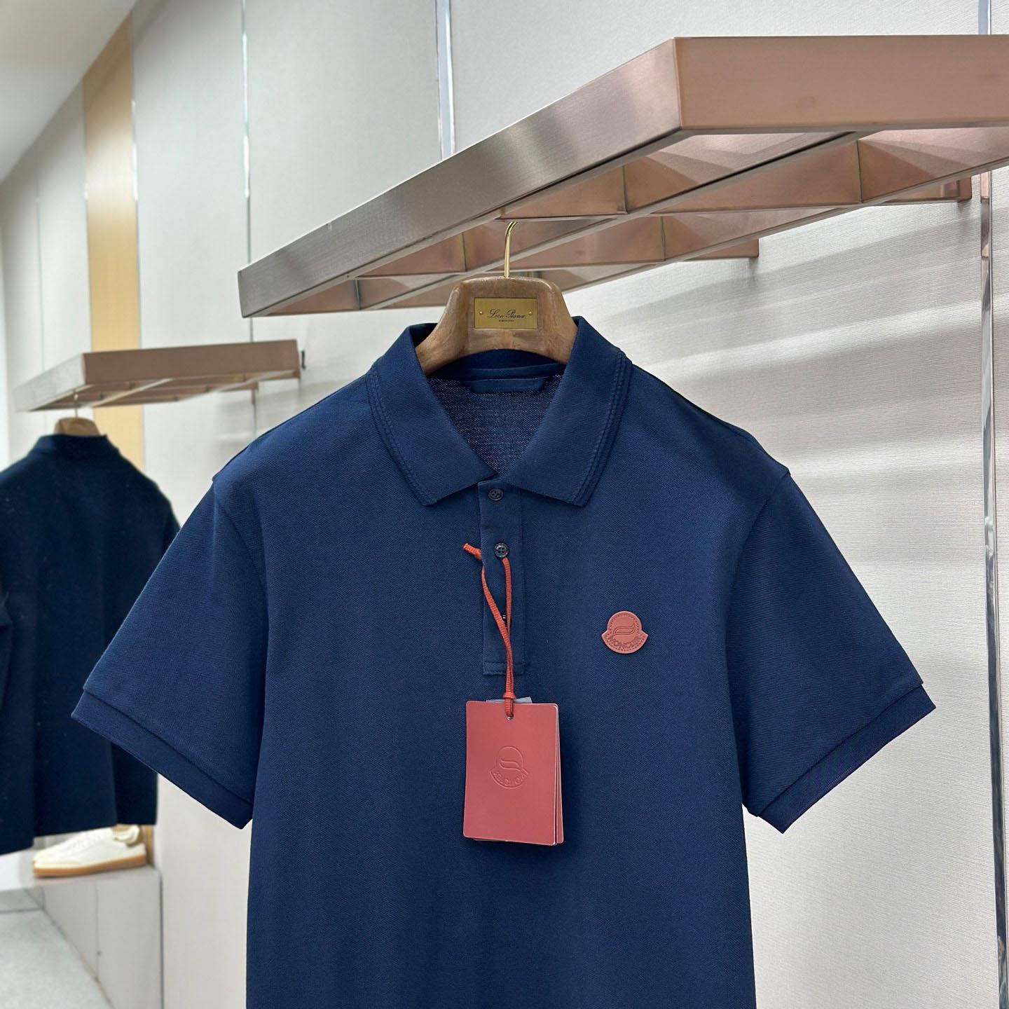 Moncler Logo Cotton Piquet Polo Shirt - DesignerGu