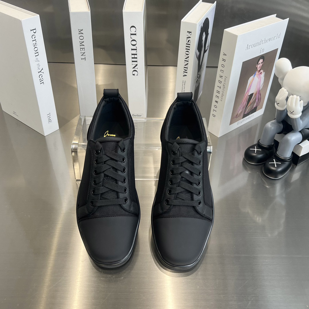 Christian Louboutin Louis Junior Leather Sneakers - DesignerGu