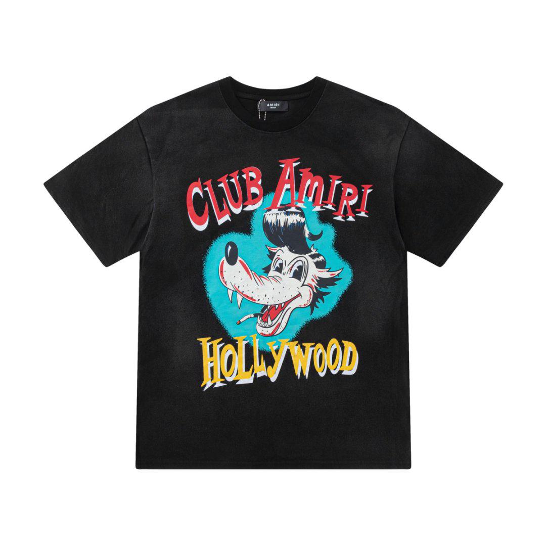 Amiri Club Amiri Wolf Oversized Tee 'Black' - DesignerGu