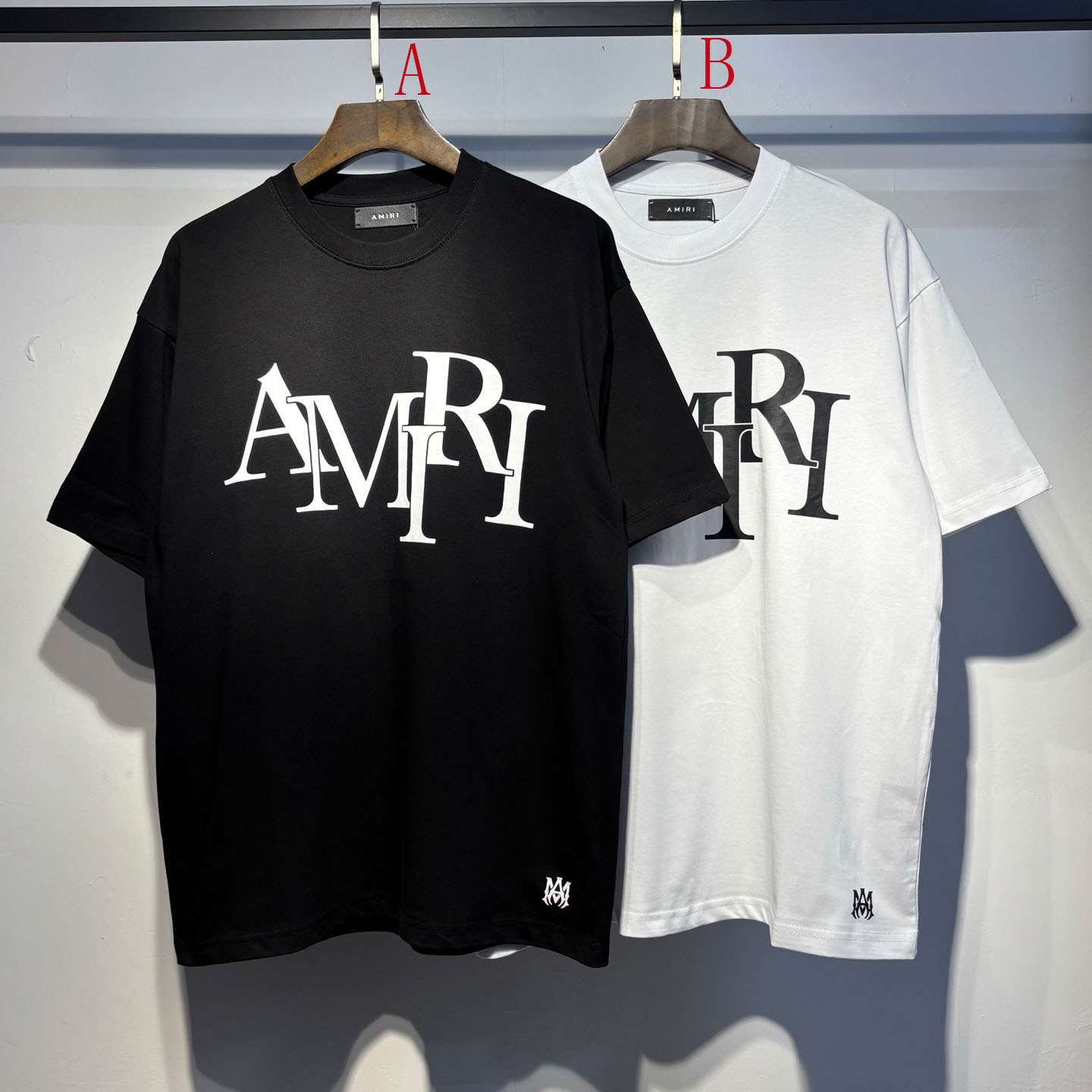 Amiri Staggered Logo Tee - DesignerGu