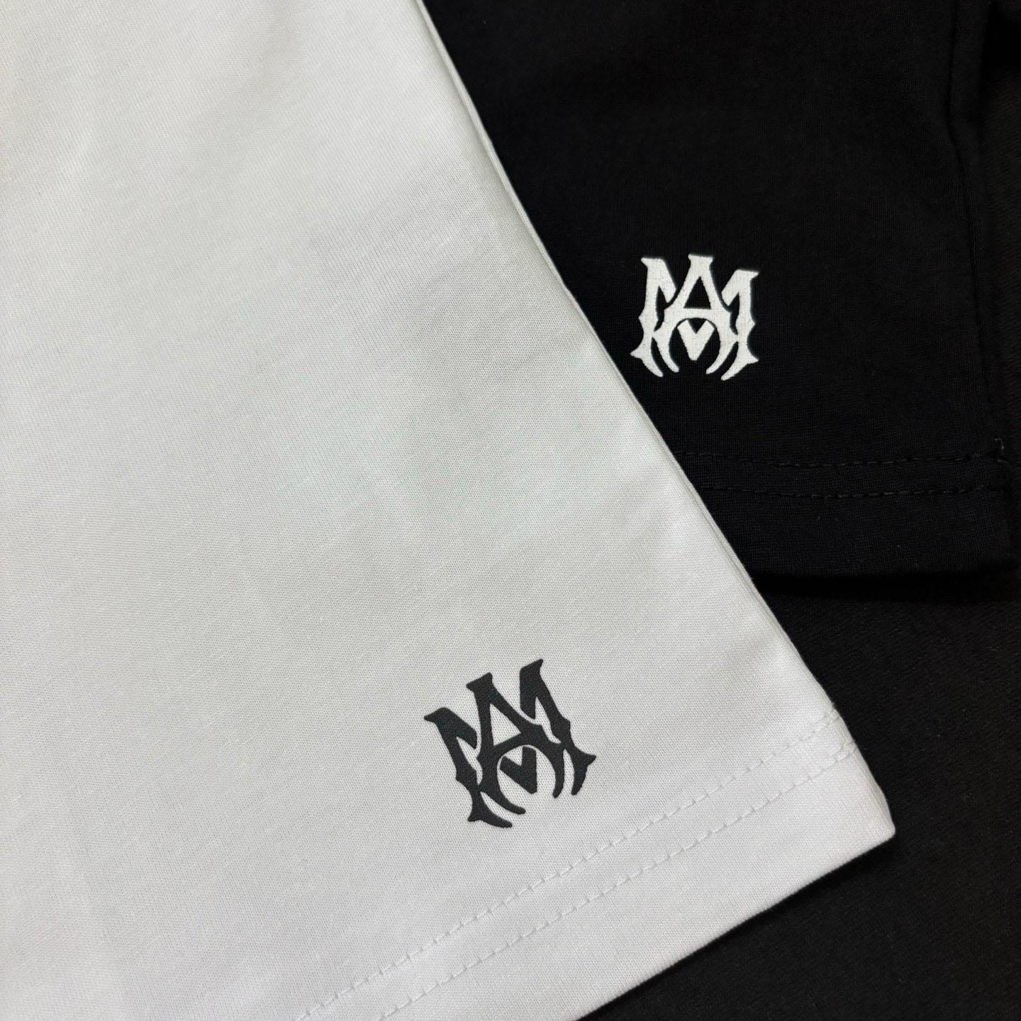 Amiri Staggered Logo Tee - DesignerGu