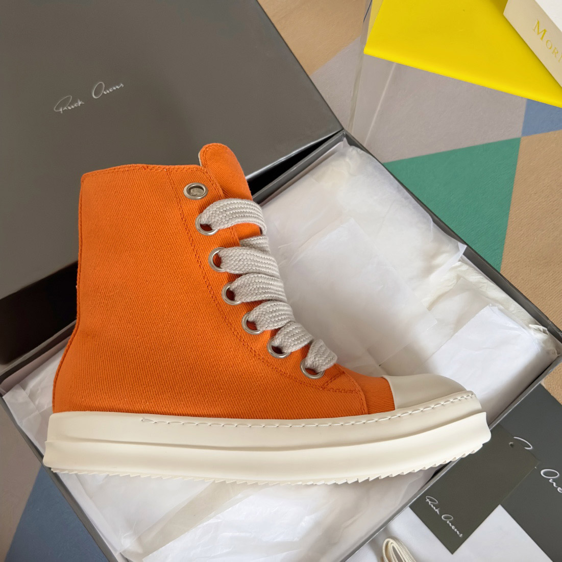 Rick Owens DRKSHDW Ramones High 'Orange Milk' - DesignerGu
