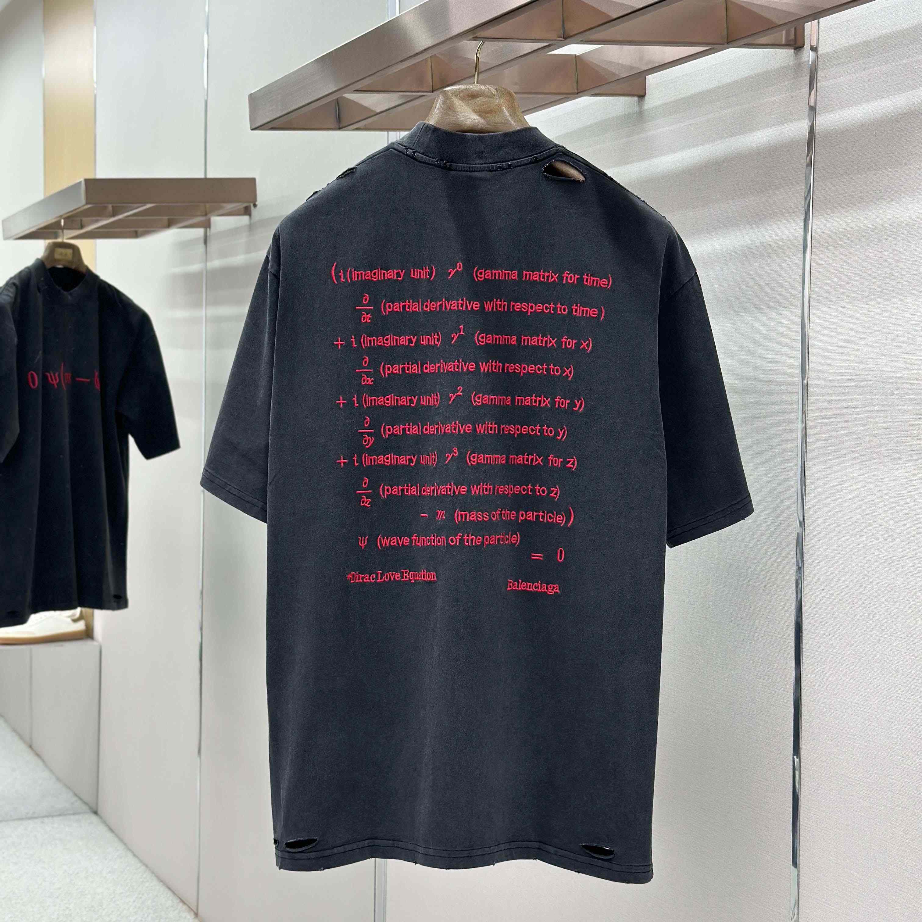 Balenciaga Dirac Equation Fitted T-Shirt  - DesignerGu