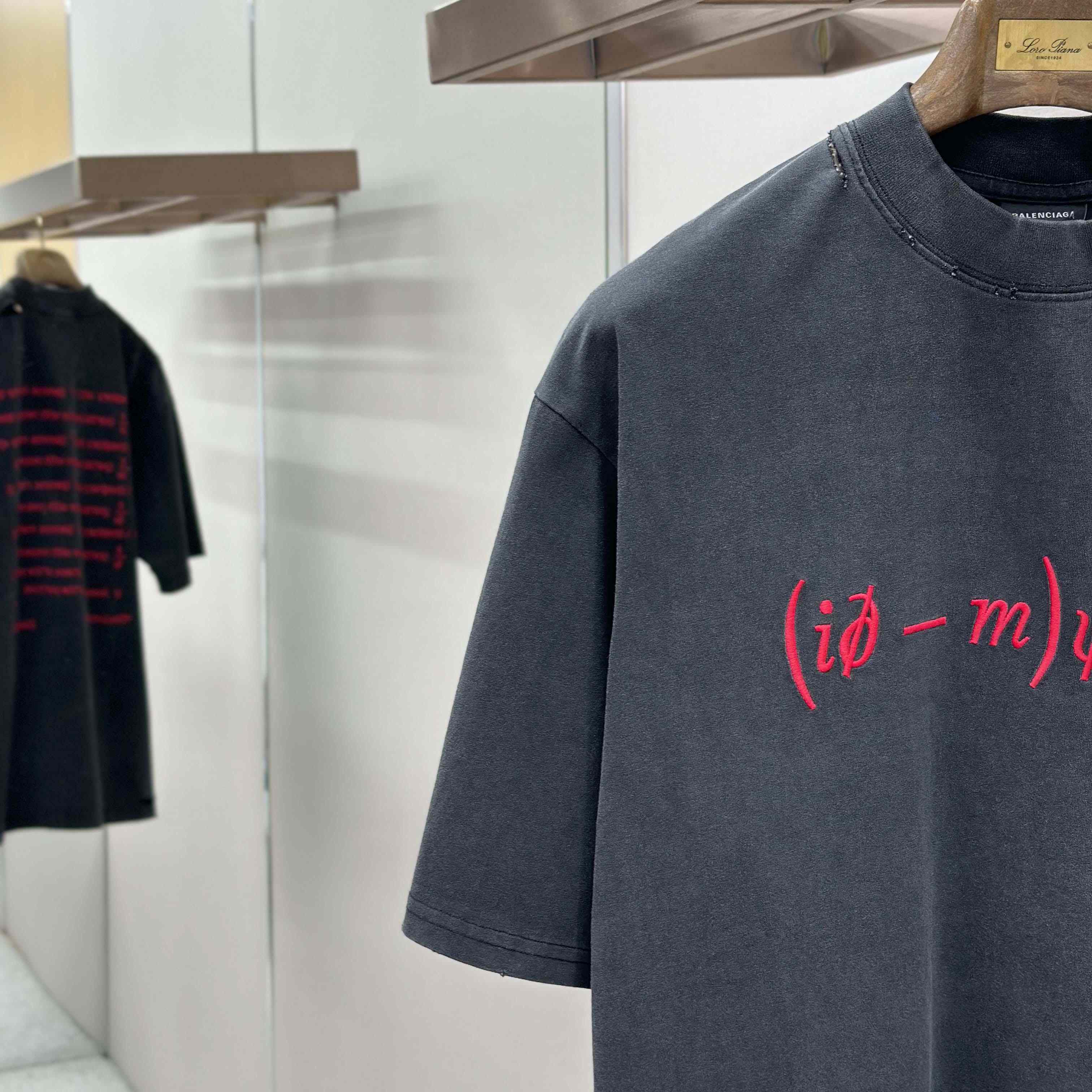 Balenciaga Dirac Equation Fitted T-Shirt  - DesignerGu