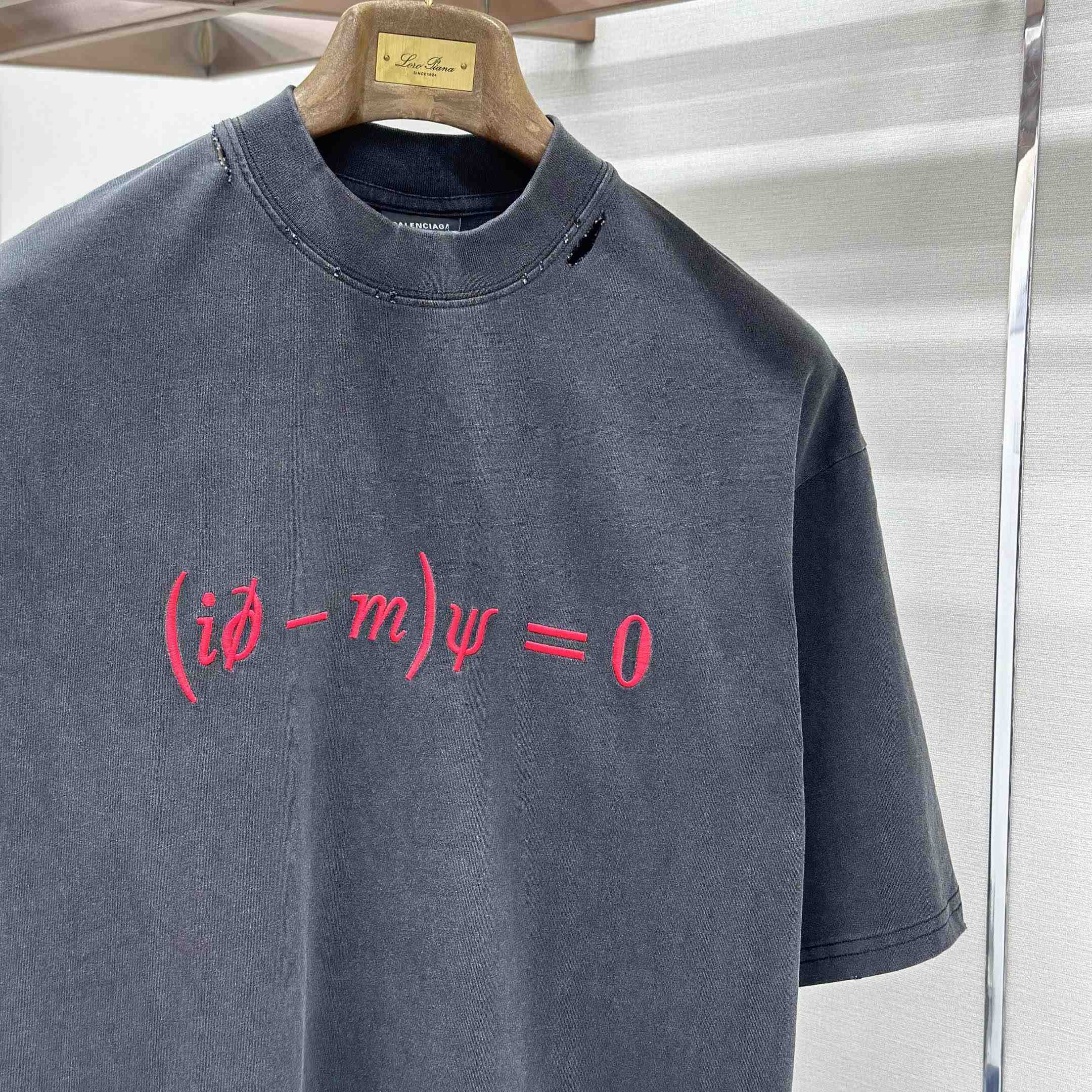 Balenciaga Dirac Equation Fitted T-Shirt  - DesignerGu