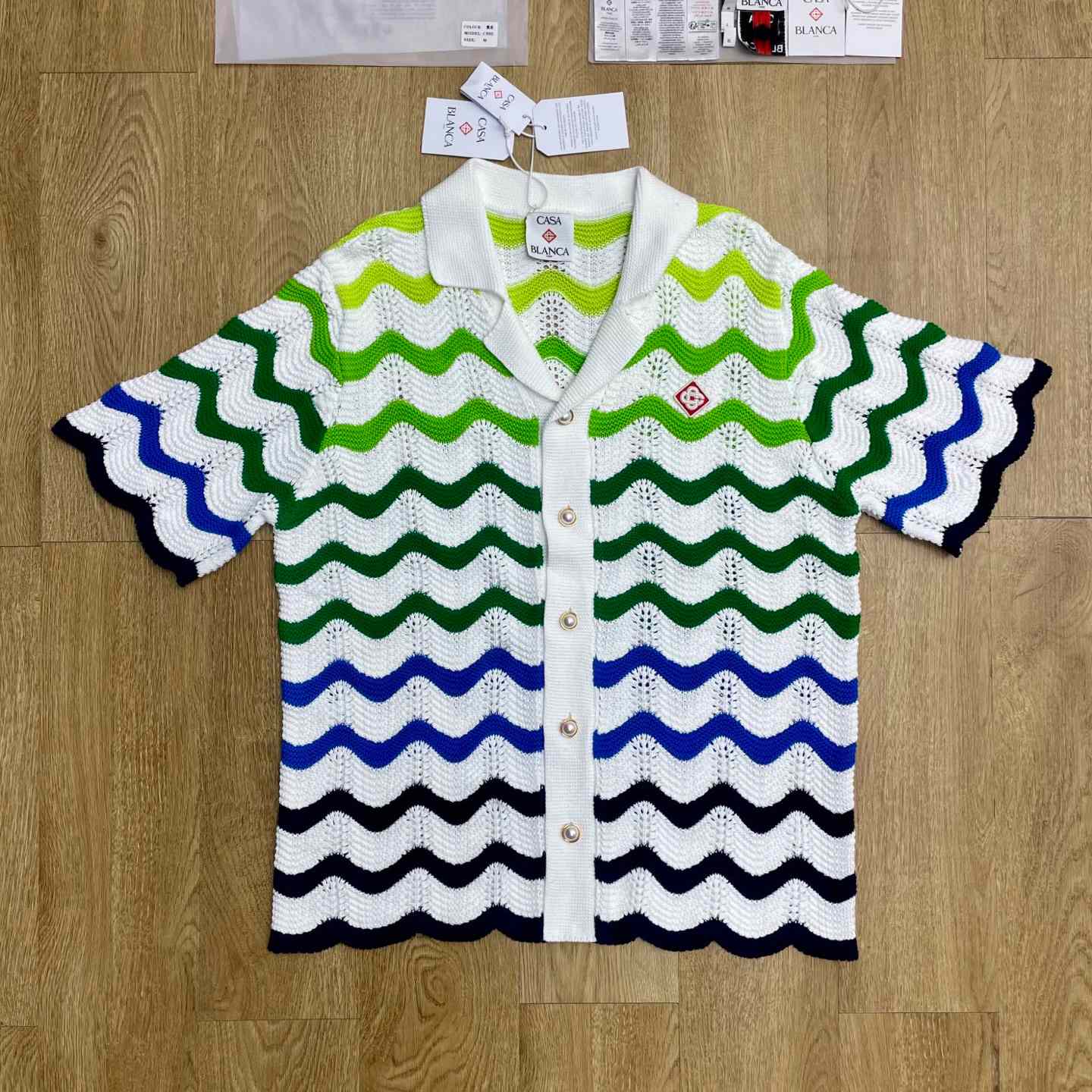 Casablanca Wave Knit Shirt 'Gradient Wave' D0200 - DesignerGu