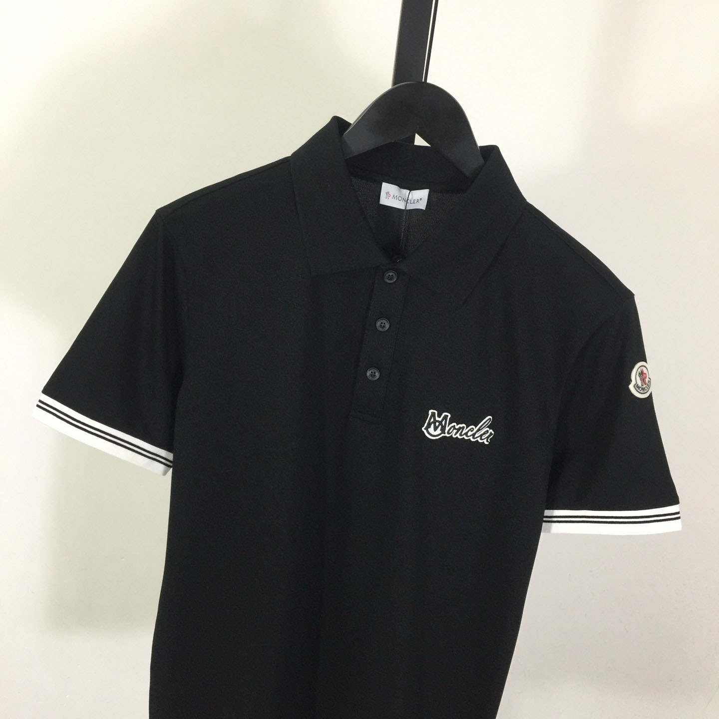 Moncler Logo-Embroidered Cotton Polo Shirt - DesignerGu