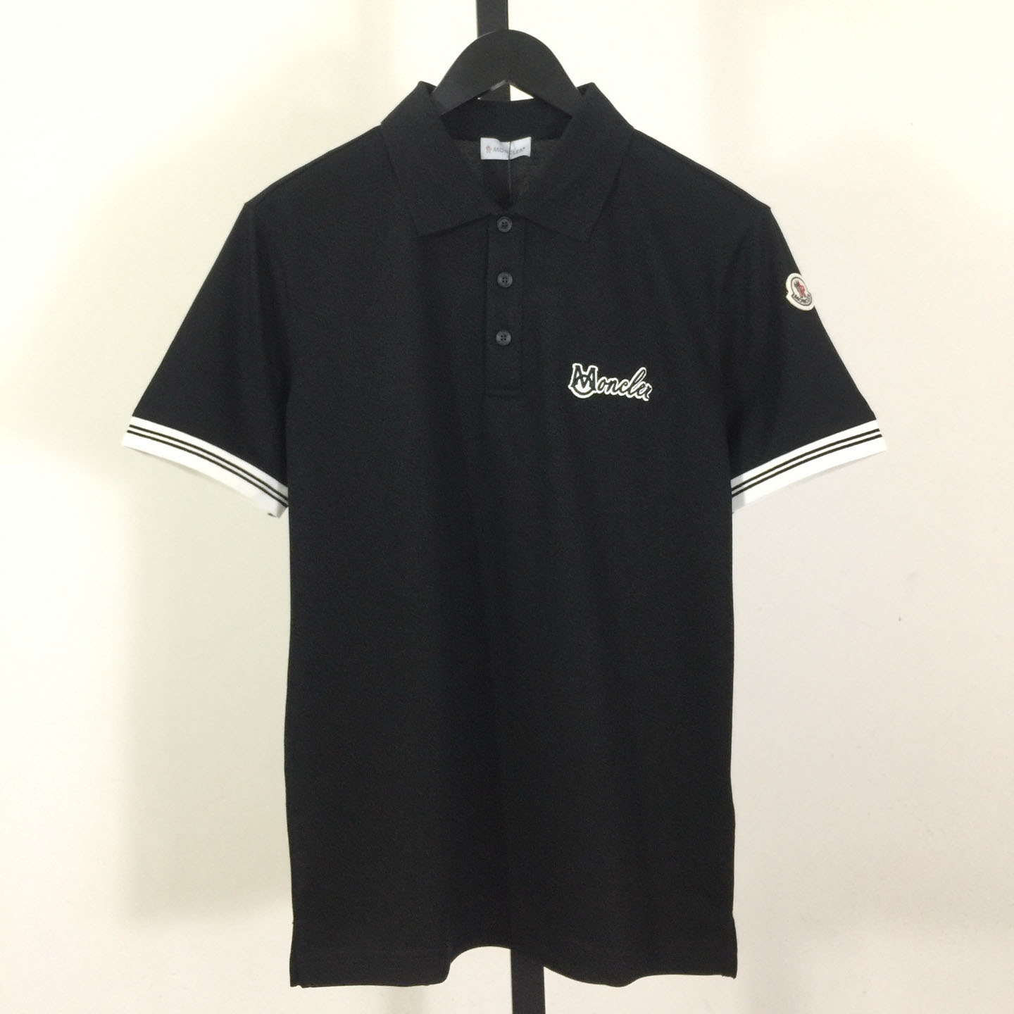 Moncler Logo-Embroidered Cotton Polo Shirt - DesignerGu