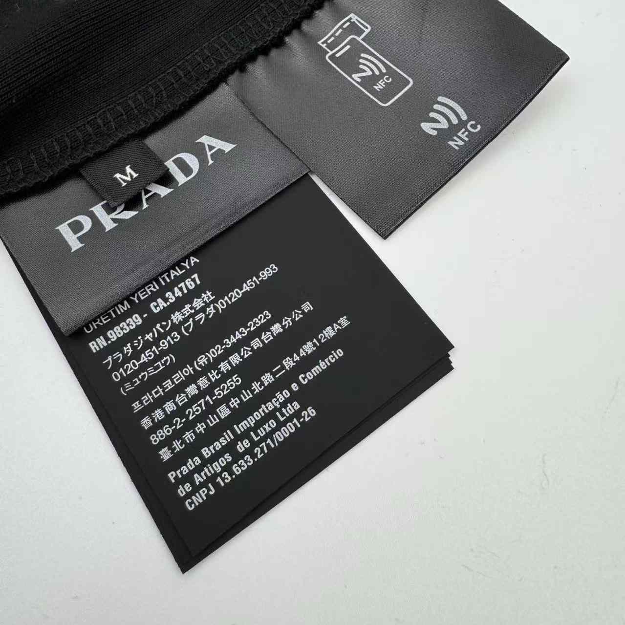 Prada Men's Black Logo Plaque Tank Top - DesignerGu