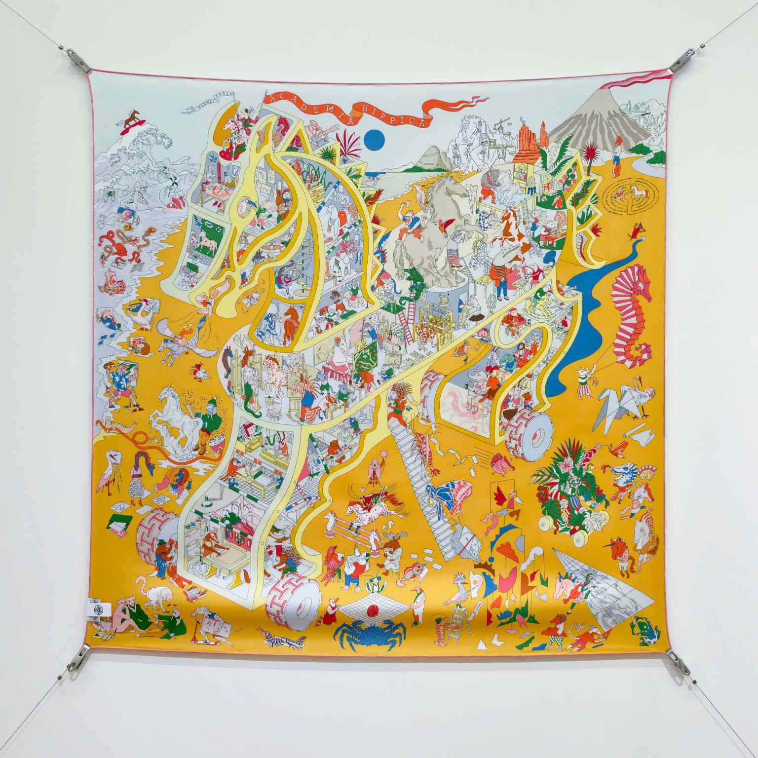 Hermes Academia Hippica Scarf 90 - DesignerGu