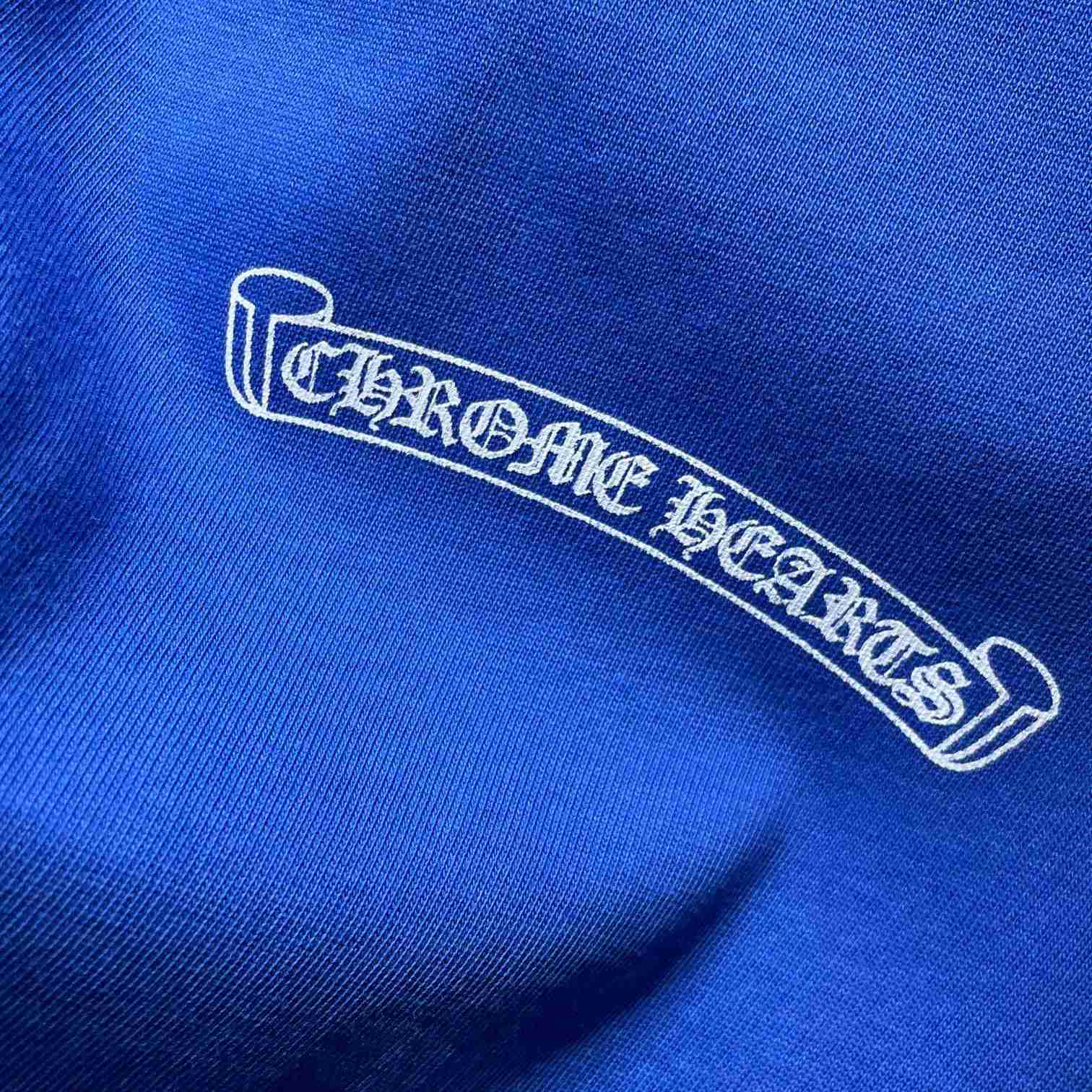 Chrome Hearts Horseshoe Baseball Shirt Blue - DesignerGu