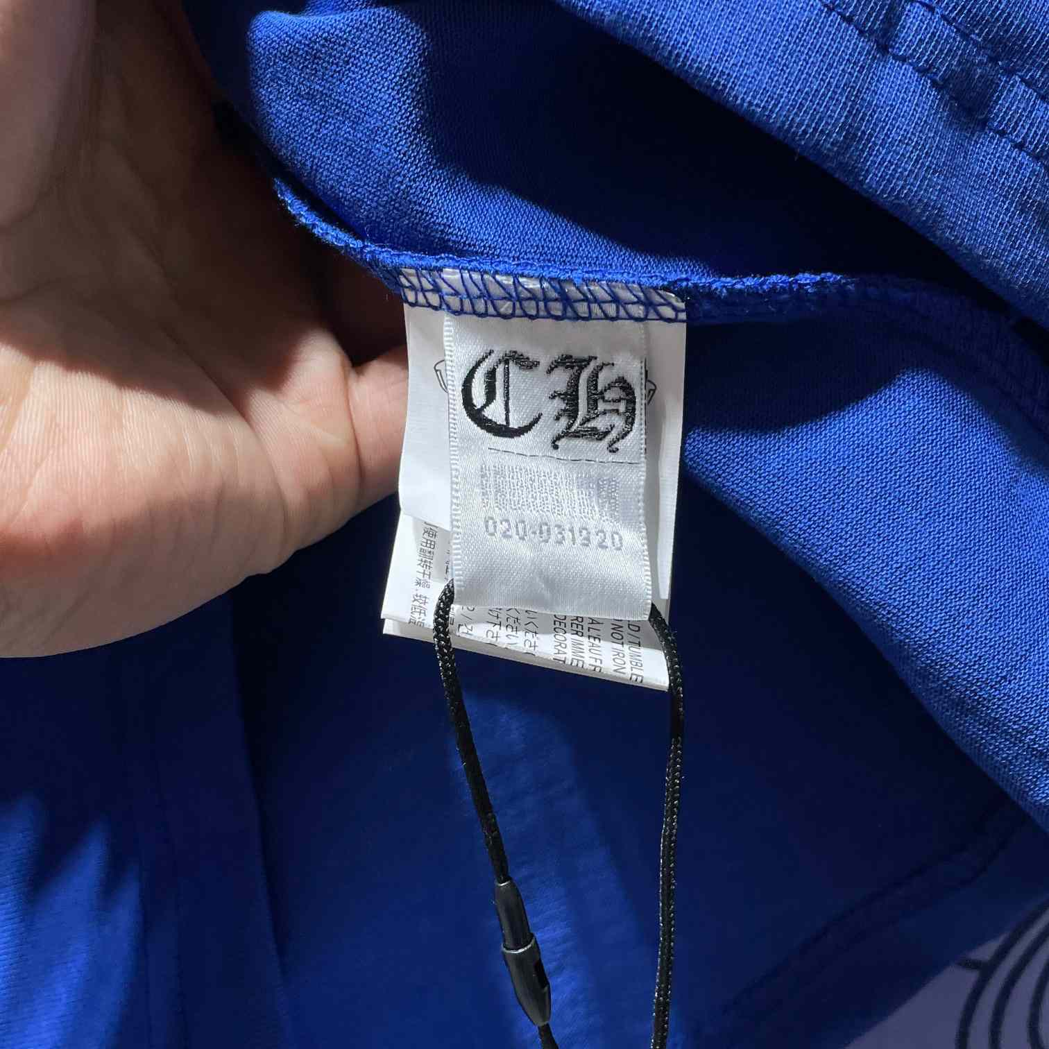 Chrome Hearts Horseshoe Baseball Shirt Blue - DesignerGu