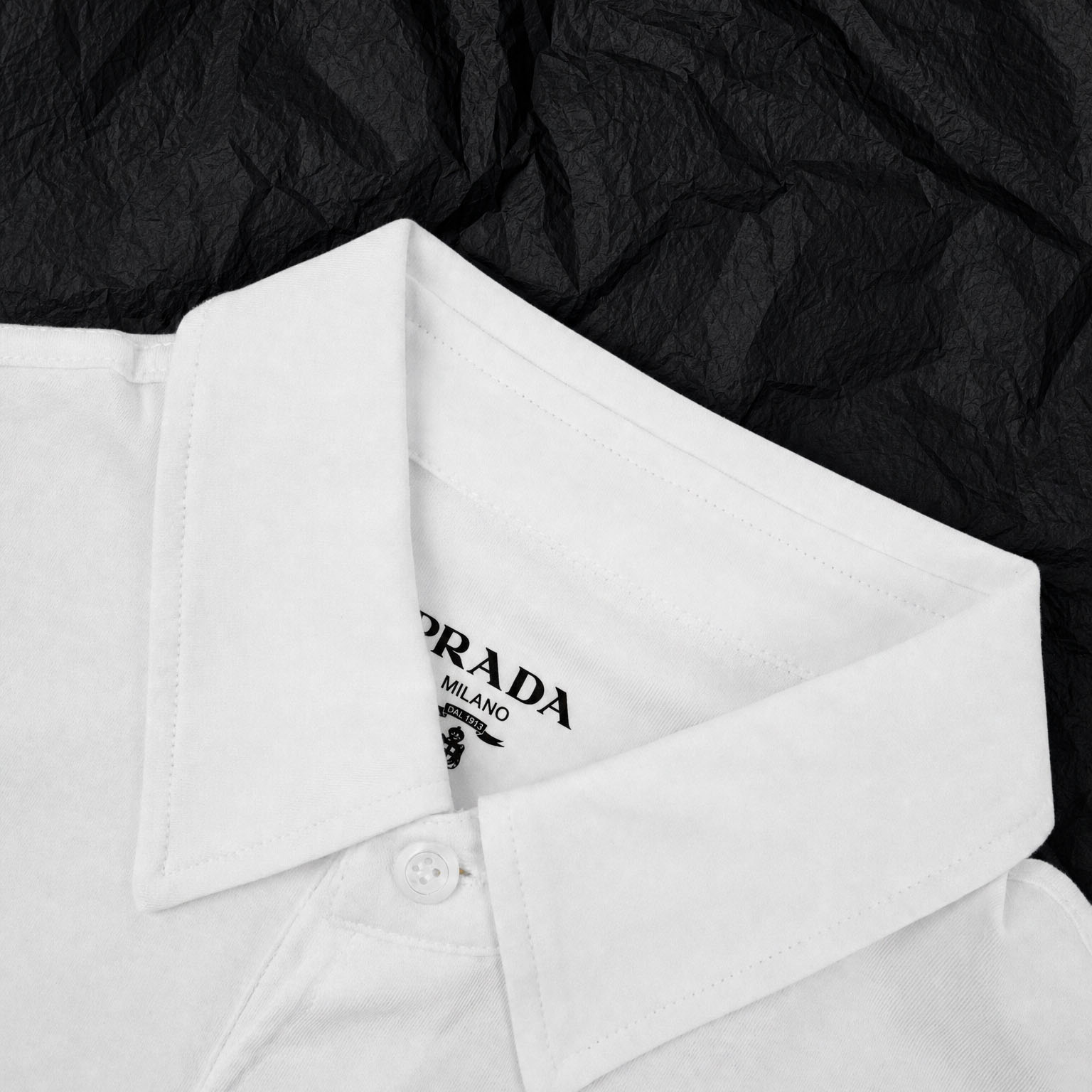 Prada Short-Sleeved Cotton Polo Shirt - DesignerGu