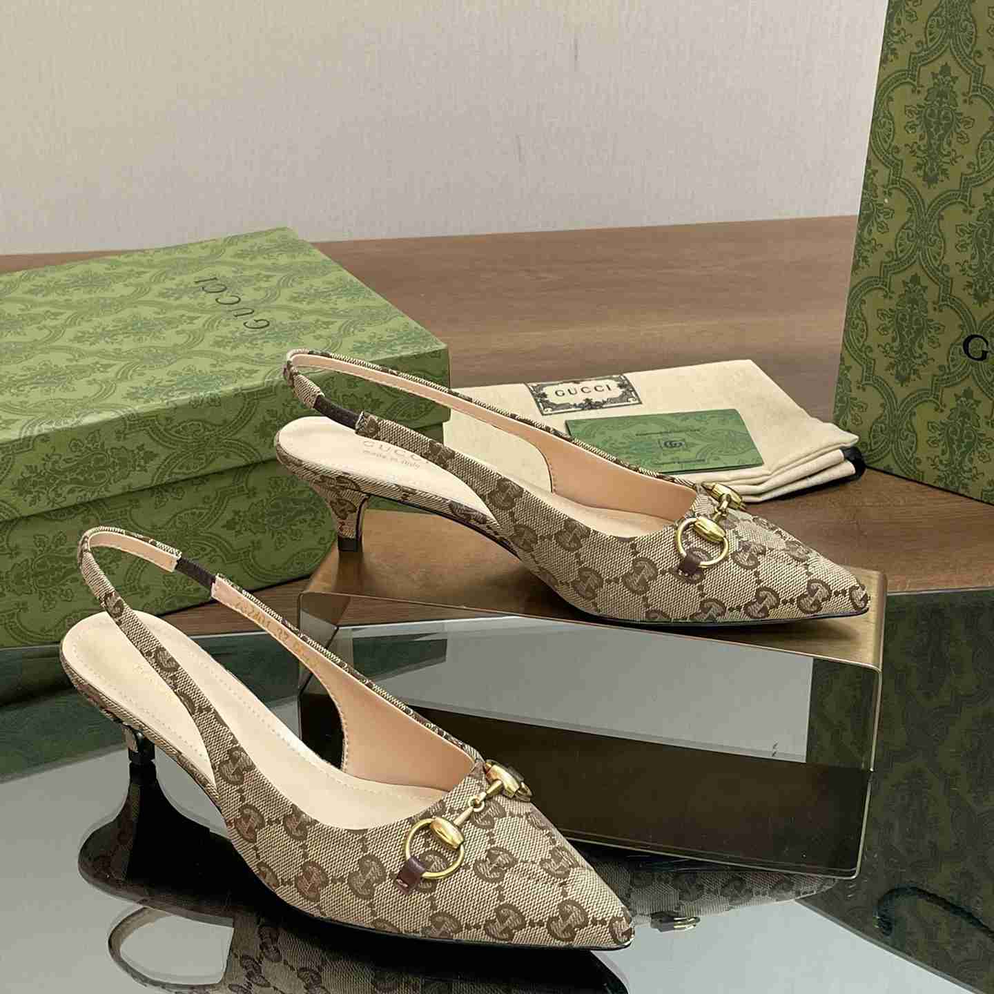 Gucci Slingback Pump With Horsebit - DesignerGu