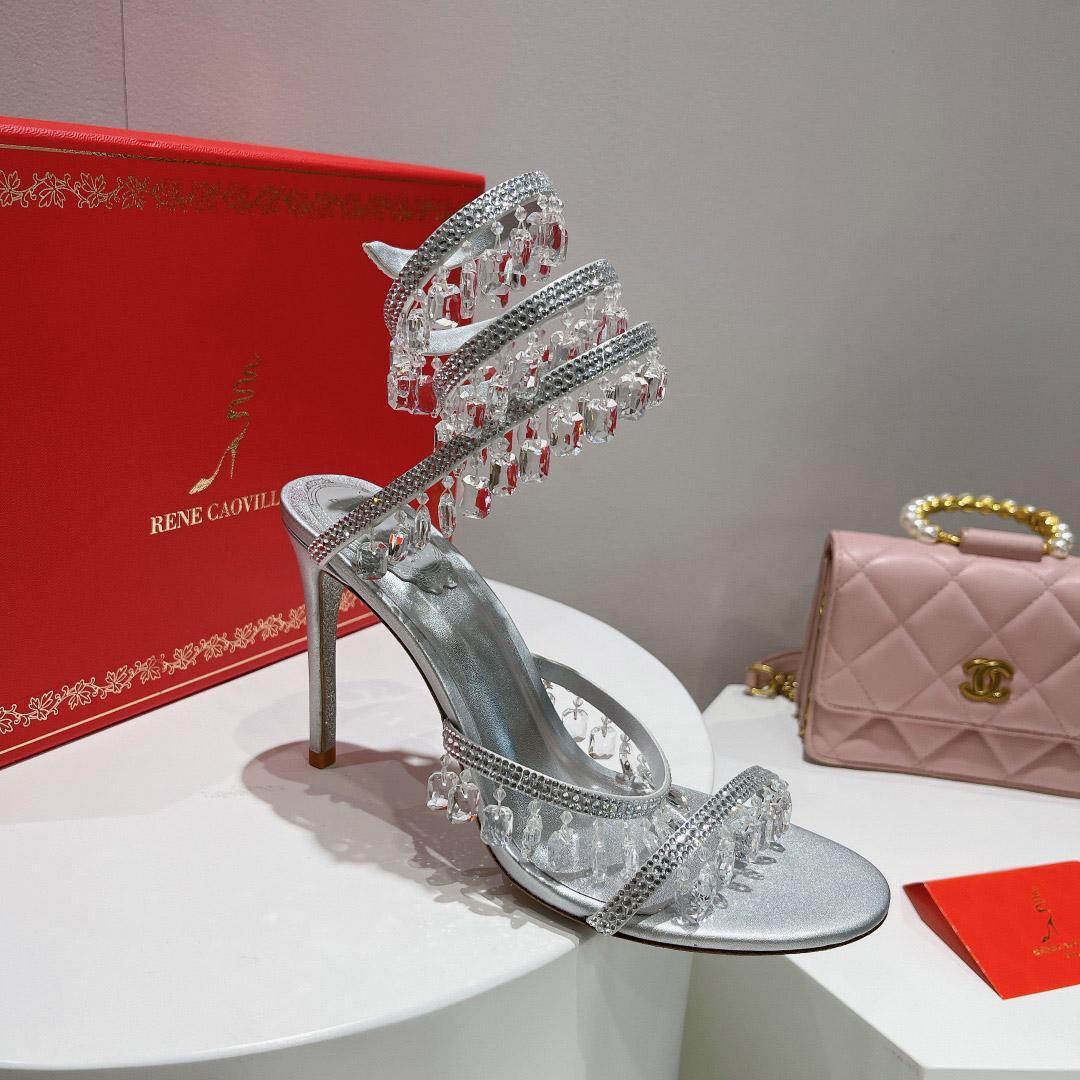 Rene Caovilla Chandelier Embellished Sandals - DesignerGu
