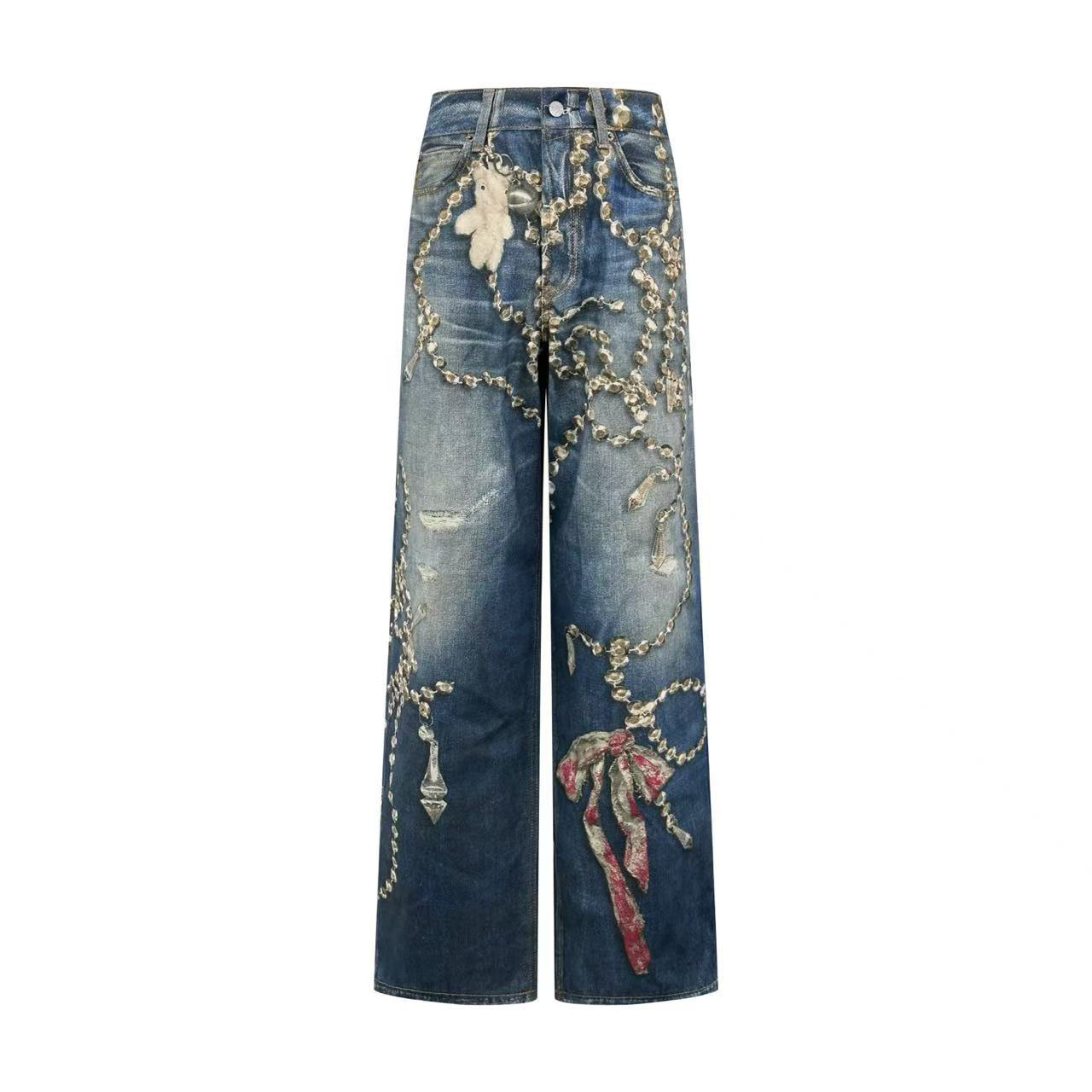 Acne Studios 1981 Loose Fit Jeans 'Mid Blue' - DesignerGu