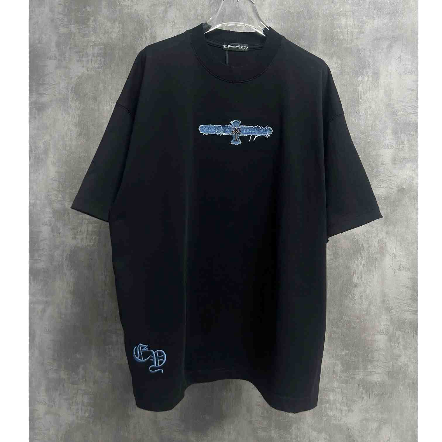 Chrome Hearts Embroidered Round Neck T-Shirt 'Black' - DesignerGu
