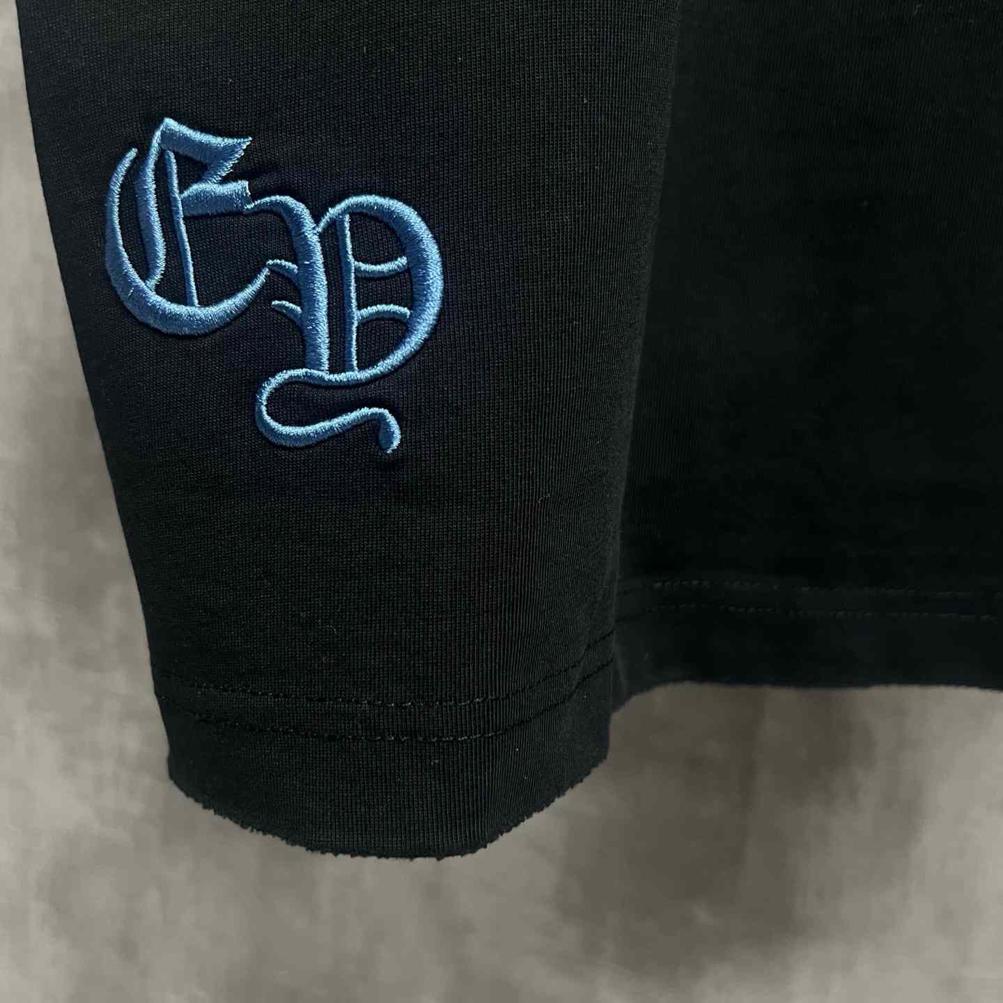 Chrome Hearts Embroidered Round Neck T-Shirt 'Black' - DesignerGu