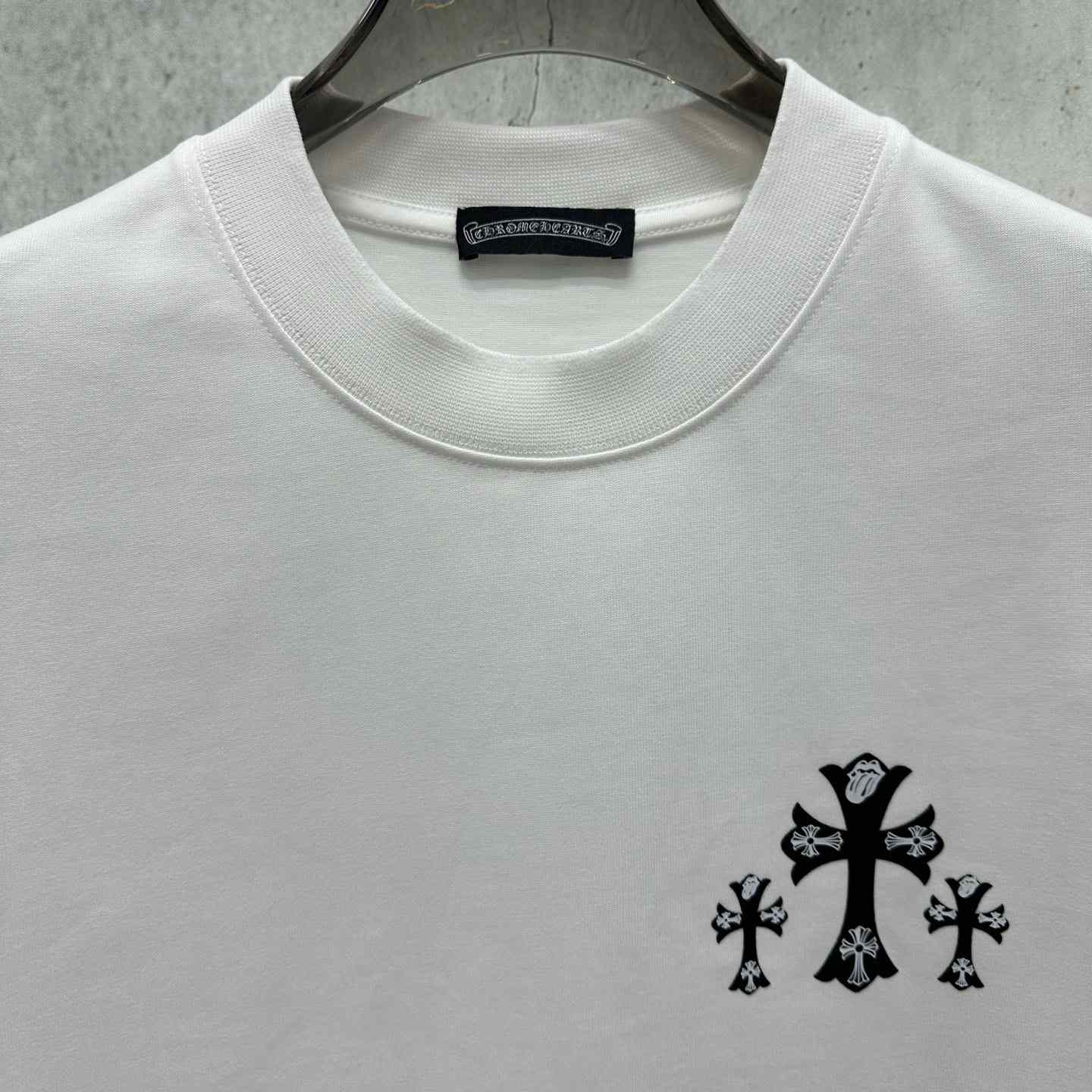 Chrome Hearts Colorful Cross Print Round Neck T-Shirt  'White' - DesignerGu
