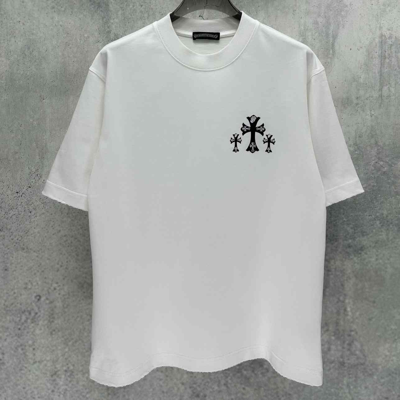 Chrome Hearts Colorful Cross Print Round Neck T-Shirt  'White' - DesignerGu