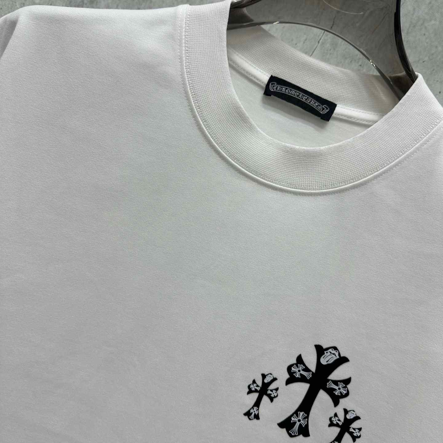 Chrome Hearts Colorful Cross Print Round Neck T-Shirt  'White' - DesignerGu