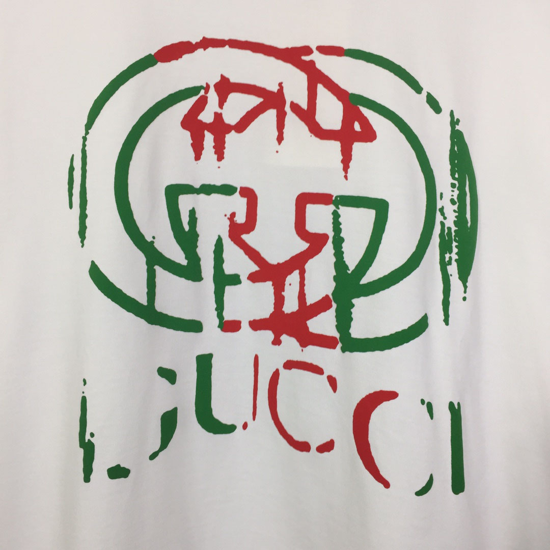 Gucci  Printed Cotton  T-shirt - DesignerGu
