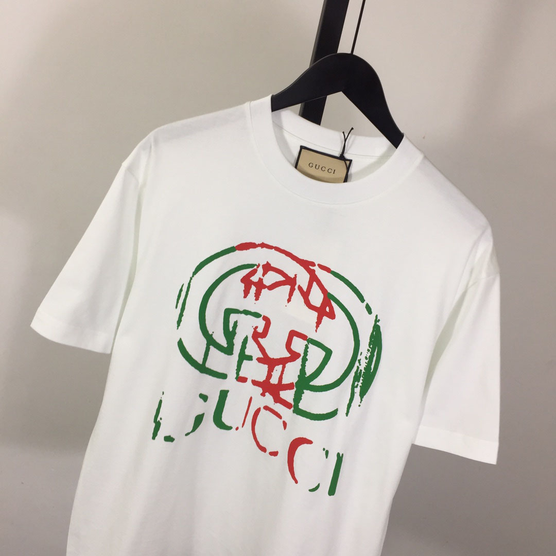Gucci  Printed Cotton  T-shirt - DesignerGu