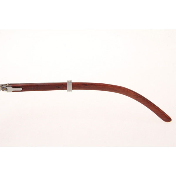 Cartier CT 7550178 Wood Sunglasses In Silver Grey - DesignerGu