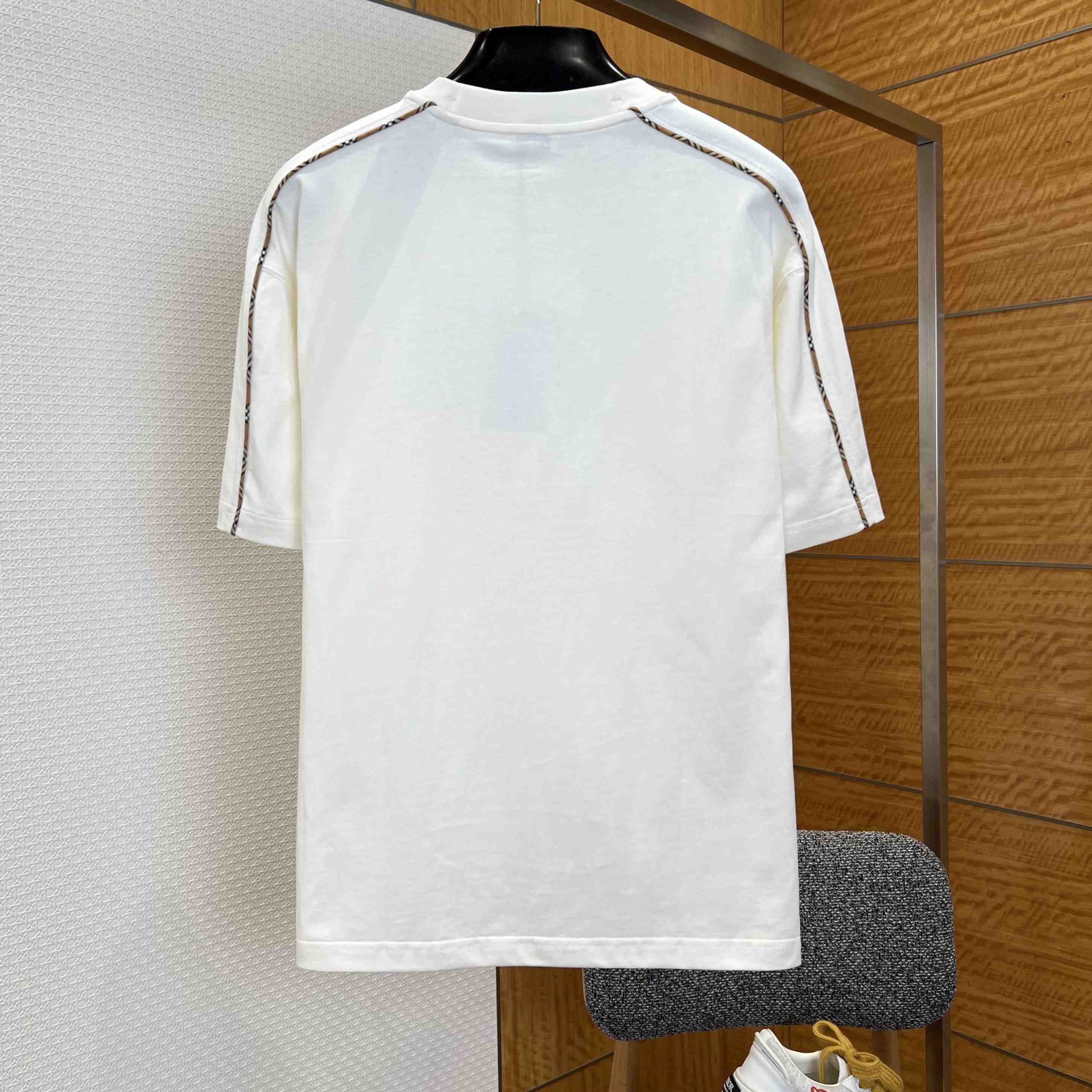 Burberry Check Piping Cotton T-shirt - DesignerGu