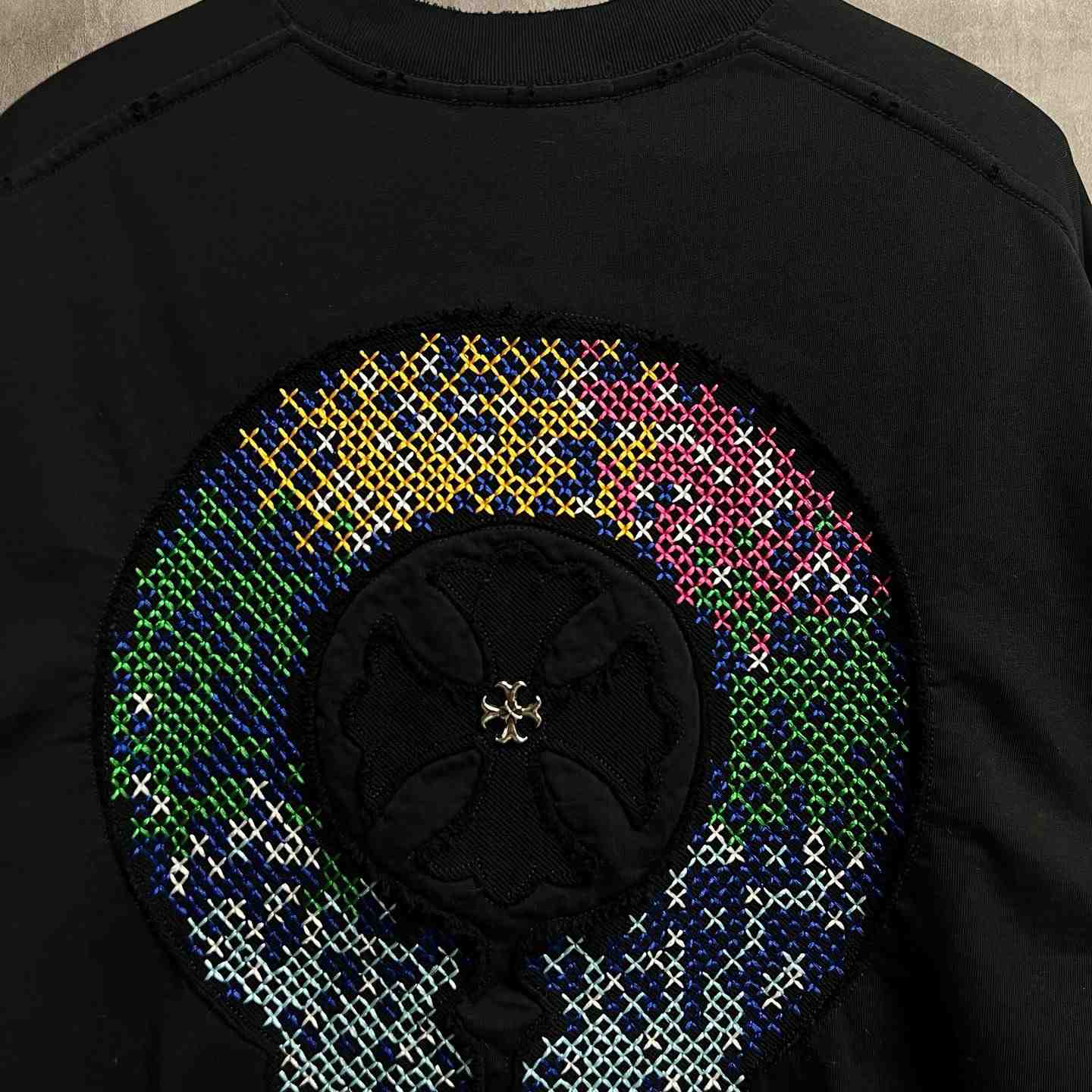 Chrome Hearts Colorful Embroidered Badge Pattern T-Shirt 'Black' - DesignerGu