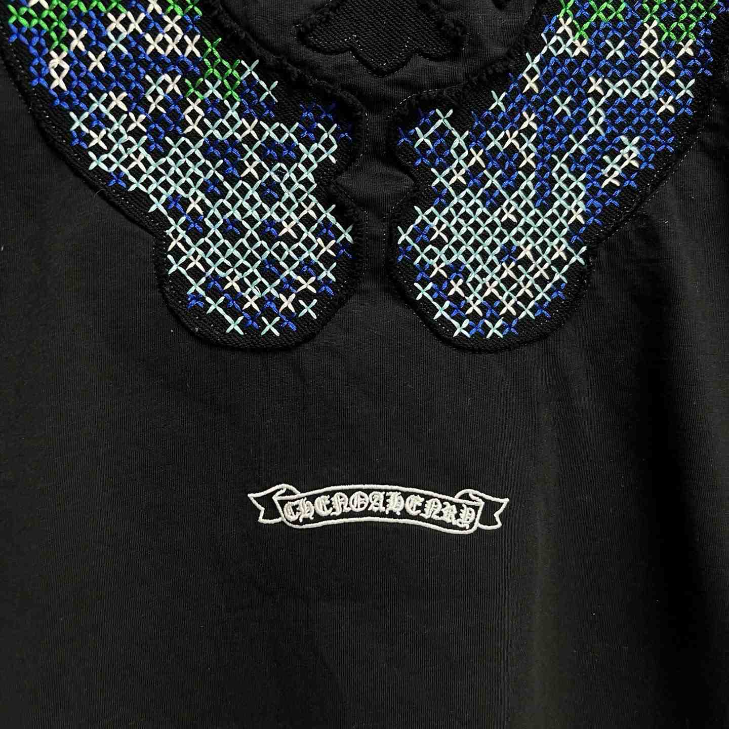 Chrome Hearts Colorful Embroidered Badge Pattern T-Shirt 'Black' - DesignerGu