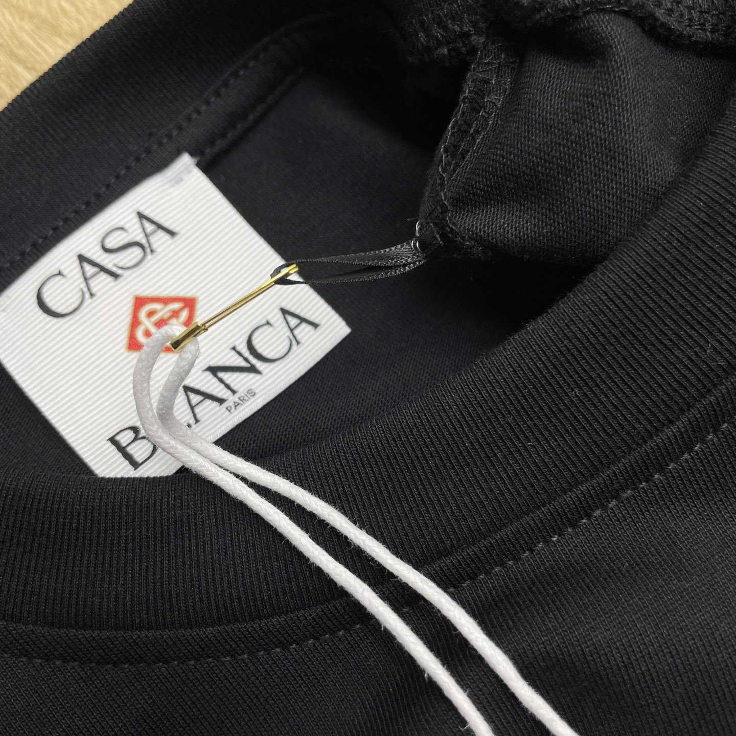 Casablanca Black Airspray Oversized Short Sleeve T‑Shirt  C1162 - DesignerGu
