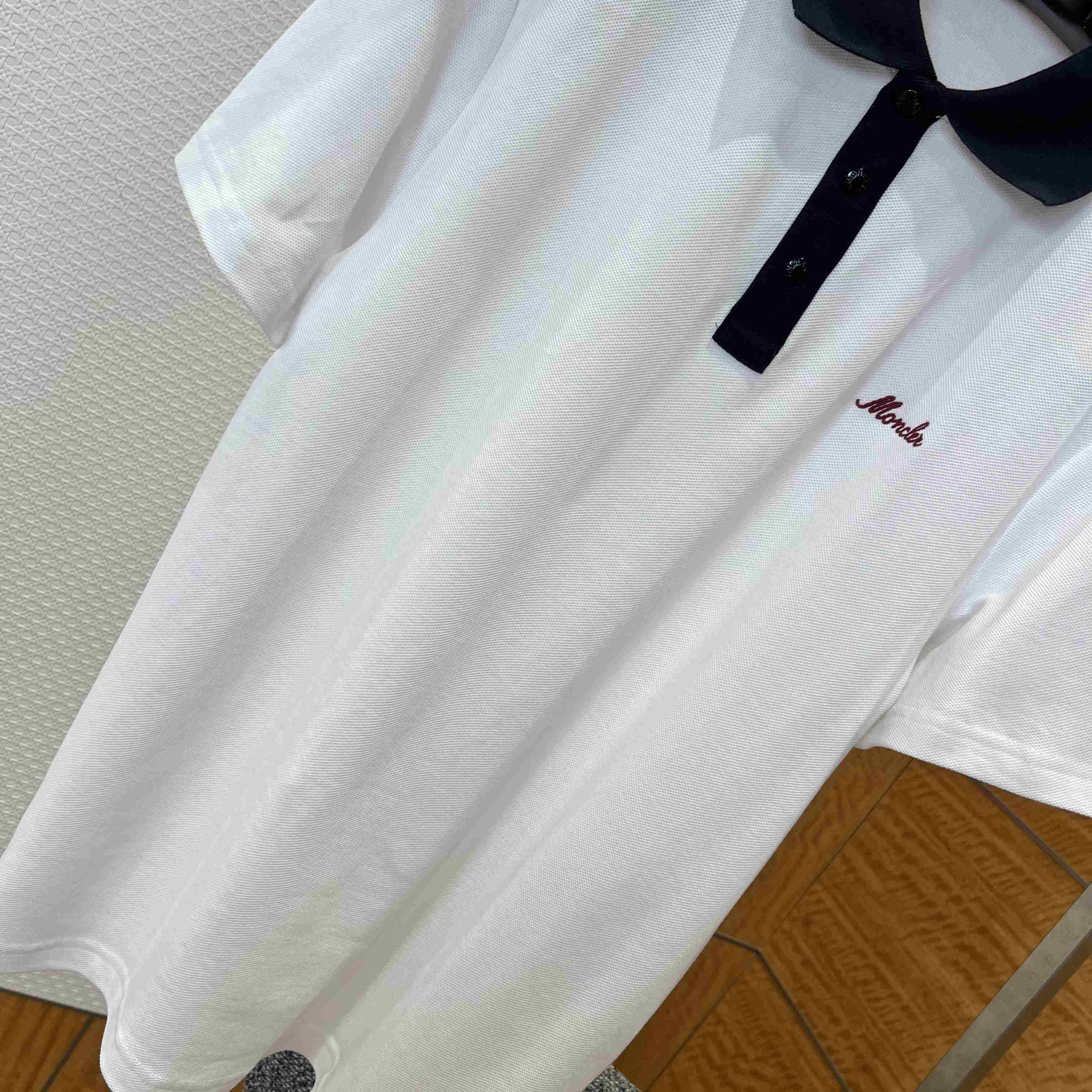 Moncler Embroidered Logo Cotton Piquet Polo Shirt - DesignerGu