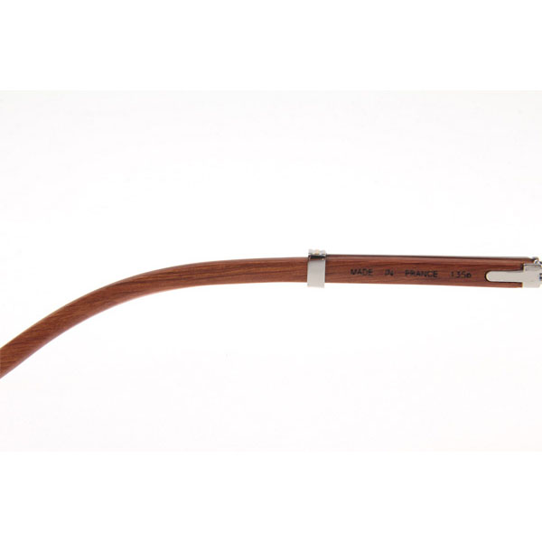 Cartier CT 7550178 Wood Eyeglasses In Silver - DesignerGu