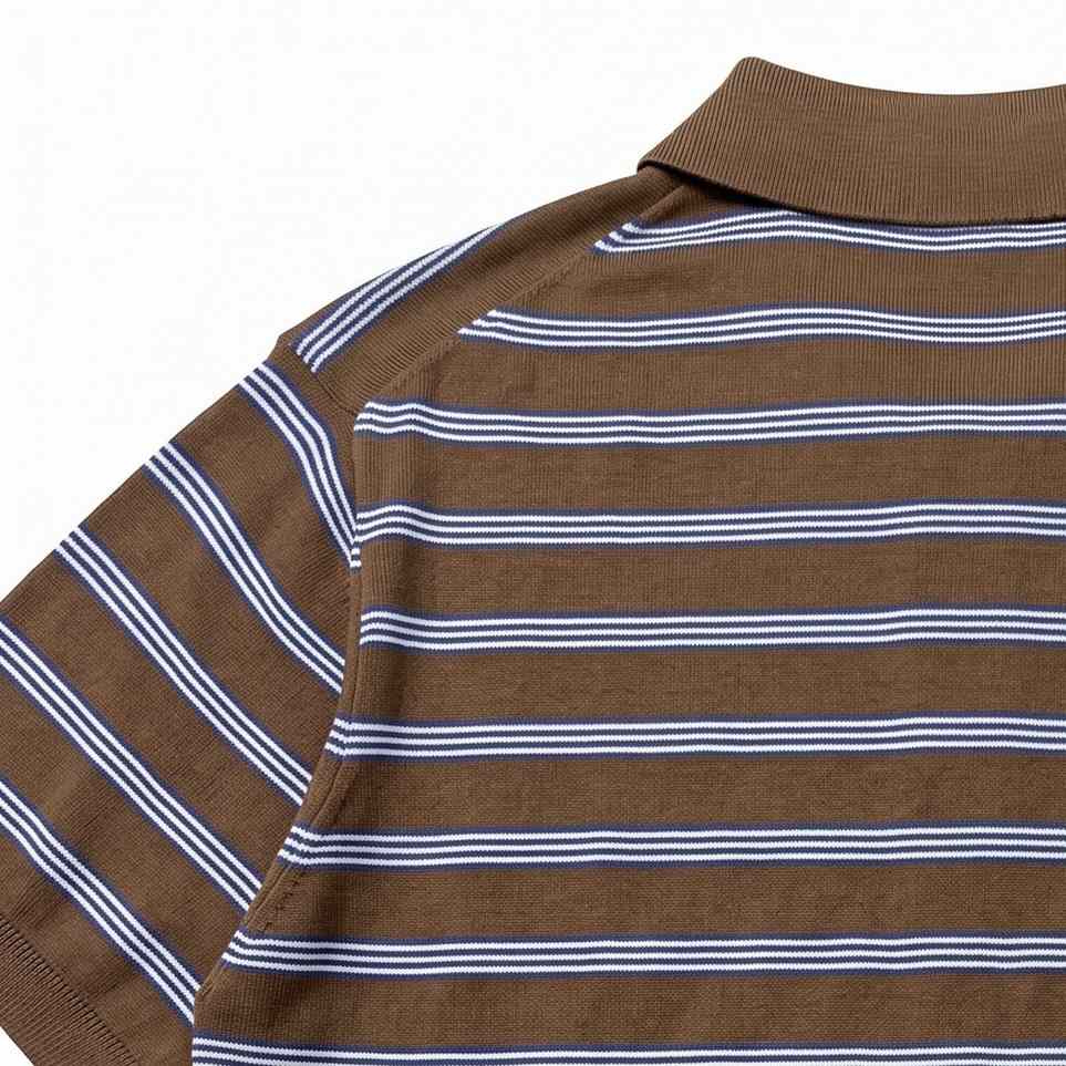 Moncler Striped Cotton Polo Shirt - DesignerGu