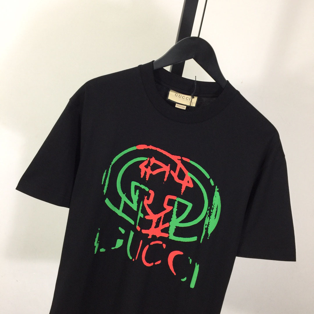 Gucci  Printed Cotton  T-shirt - DesignerGu