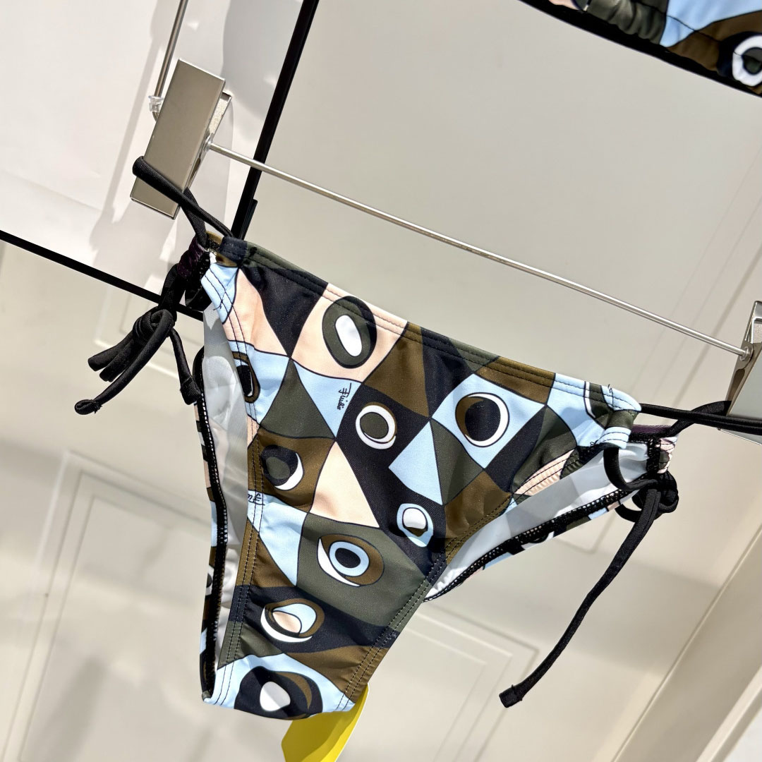 Pucci Iride-Print Bikini Top And Bikini Briefs - DesignerGu
