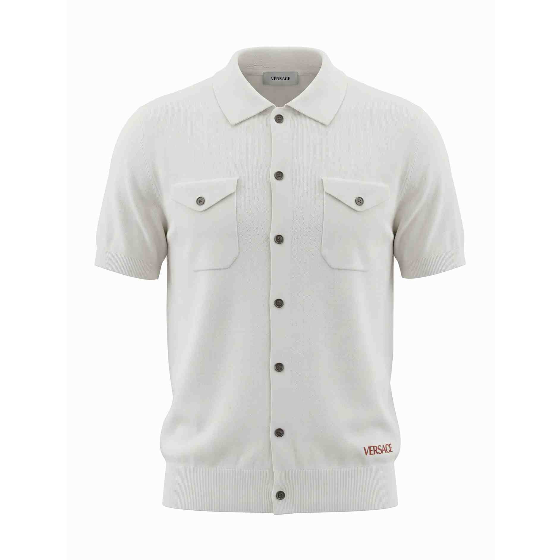 Versace  Knitted Short Sleeve Shirt - DesignerGu