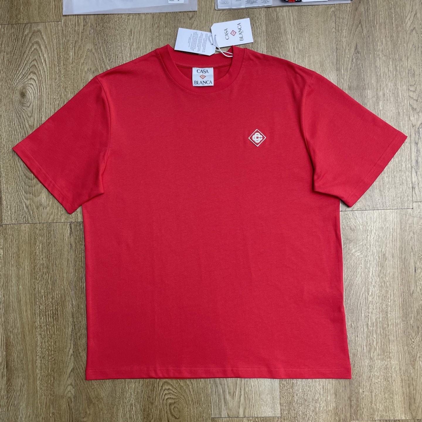 Casablanca  Red Diamond Logo Short Sleeve T‑Shirt C1153 - DesignerGu