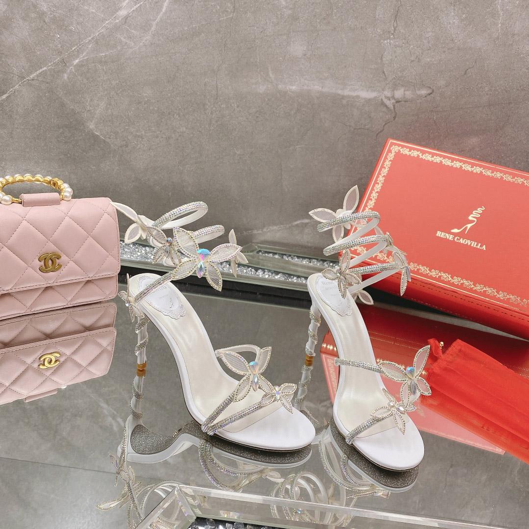 Rene Caovilla Embellished Margot Sandals - DesignerGu