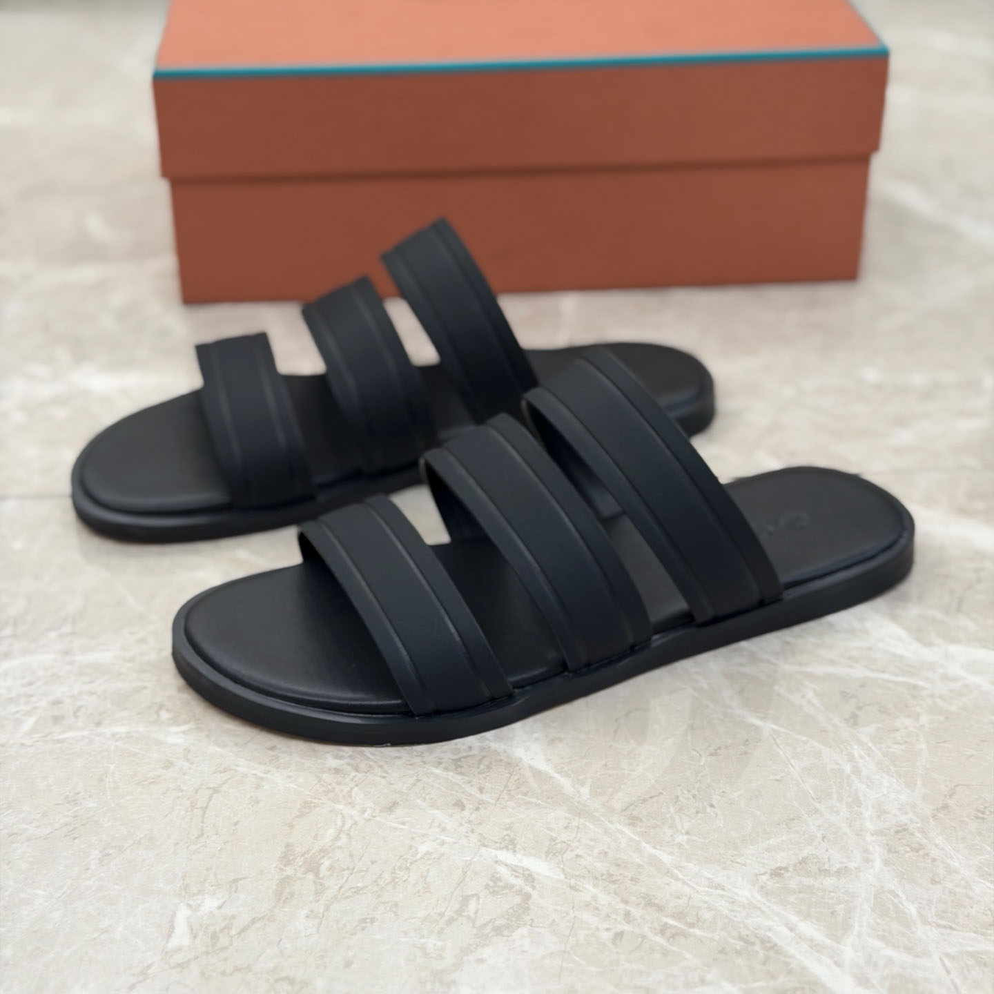 Loro Piana  Naha Seawalk Leather Slide Sandals - DesignerGu